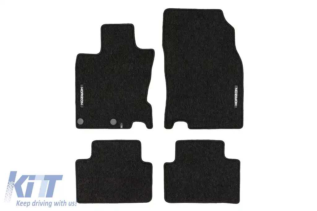 Mochete textile din seria Horizon de la Frogum potrivite pentru Nissan Qashqai 2013-2021, set de 4 bucăți, negru