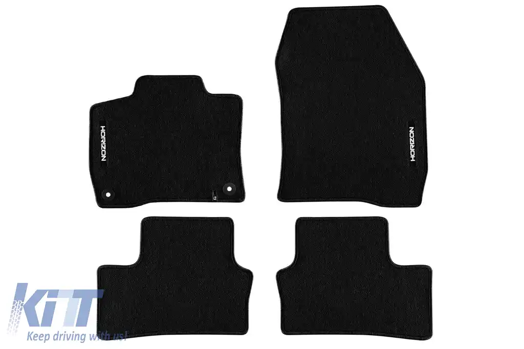 Mochete textile din seria Horizon de la Frogum potrivite pentru Opel Astra Electric după 2022, set de 4 bucăți, negru