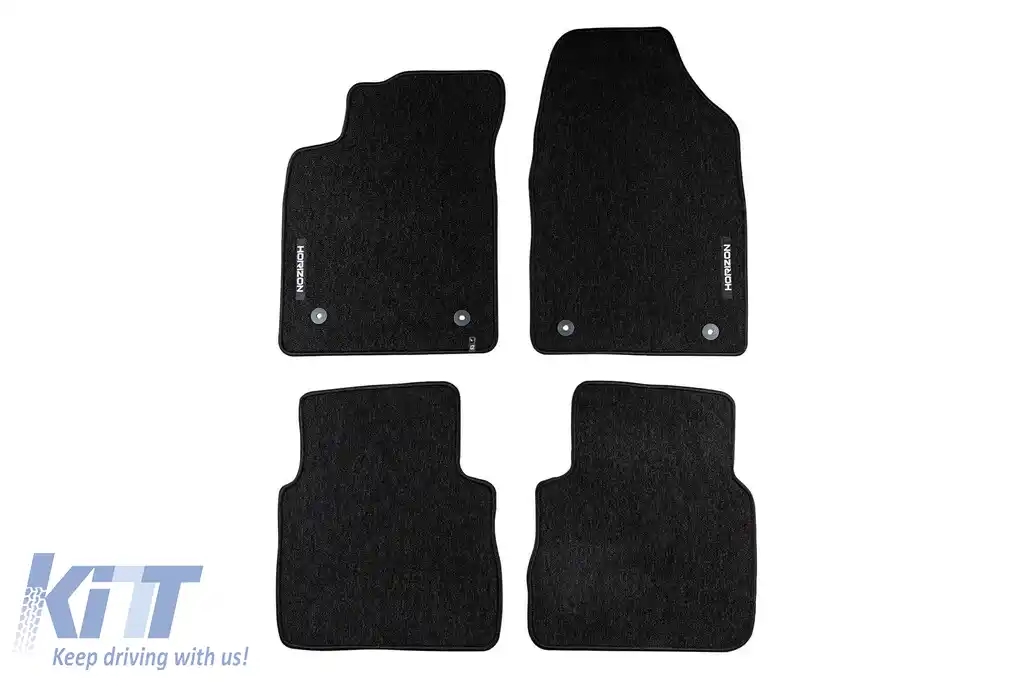 Mochete textile din seria Horizon de la Frogum potrivite pentru Opel Vectra C, Opel Signum 2002-2008, set de 4 bucăți, negru