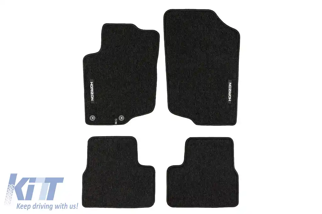 Mochete textile din seria Horizon de la Frogum potrivite pentru Opel Zafira C 2012-2019, set de 4 bucăți, negru