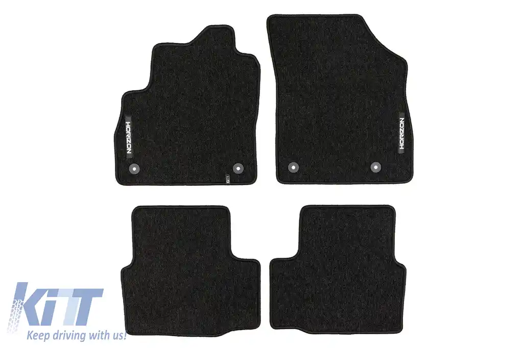 Mochete textile din seria Horizon de la Frogum potrivite pentru Opel Astra K 2015-2022, set de 4 bucăți, negru