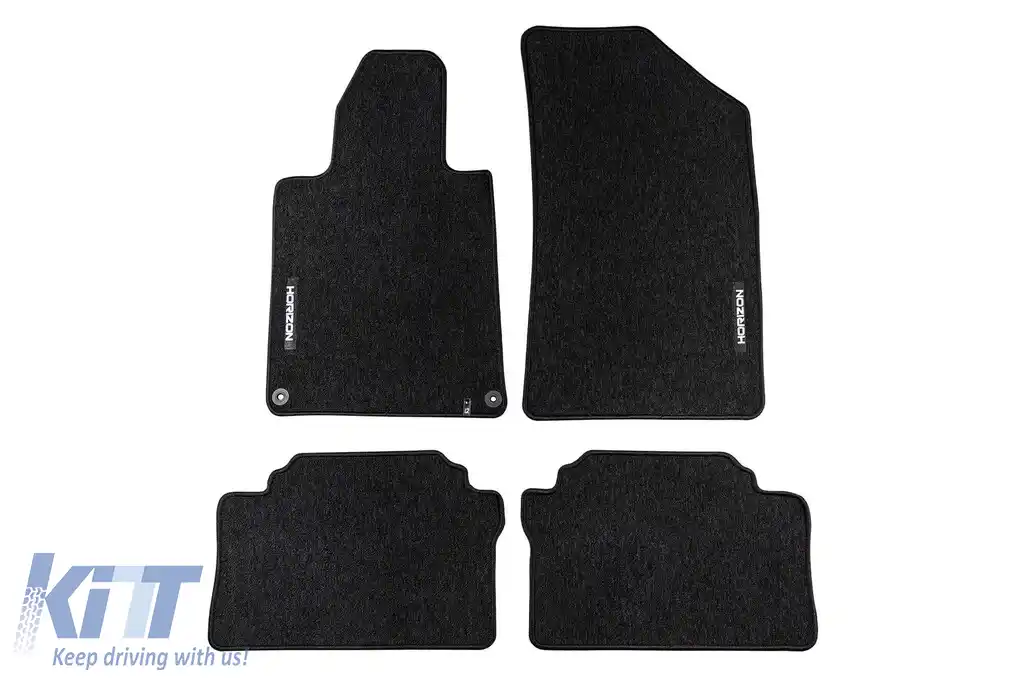 Mochete textile din seria Horizon de la Frogum potrivite pentru Peugeot 508 2010-2018, set de 4 bucăți, negru