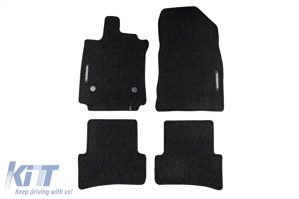 Mochete textile din seria Horizon de la Frogum potrivite pentru Renault Clio 2012-2020, set de 4 bucăți, negru