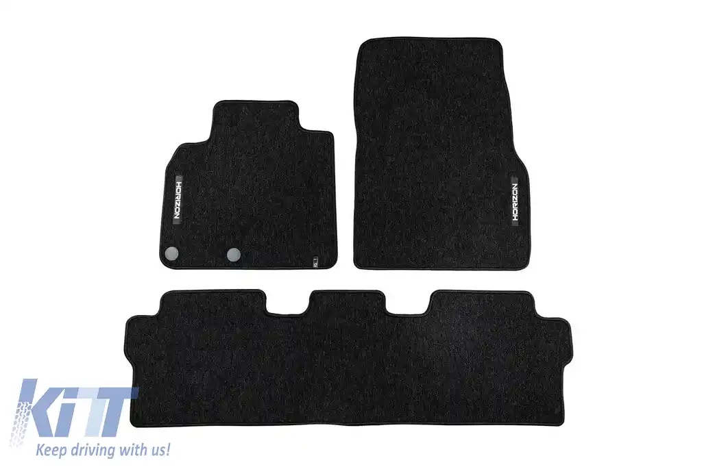 Mochete textile din seria Horizon de la Frogum potrivite pentru Renault Espace, Grand Espace 2002-2014, set de 4 piese, negru