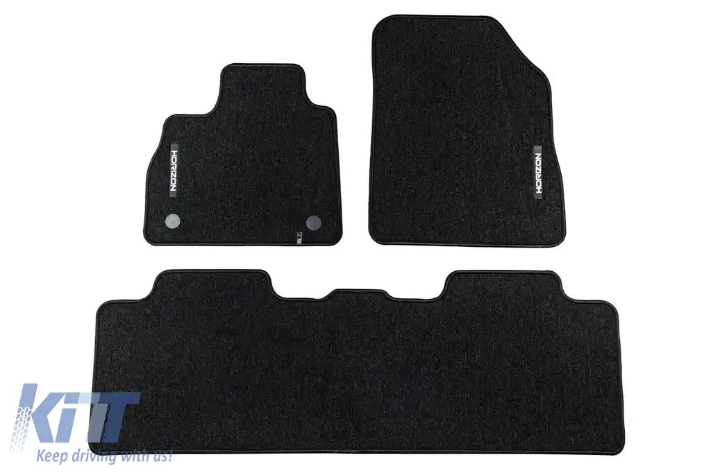 Mochete textile din seria Horizon de la Frogum potrivite pentru Renault Espace 2014-2022, set de 3 bucăți, negru