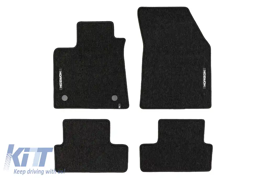 Mochete textile din seria Horizon de la Frogum potrivite pentru Renault Megane după 2016, set de 4 bucăți, negru