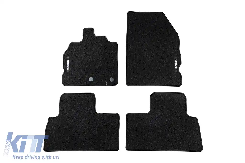 Mochete textile din seria Horizon de la Frogum potrivite pentru Renault Scenic, Grand Scenic 2009-2016, set de 4 bucăți, negru
