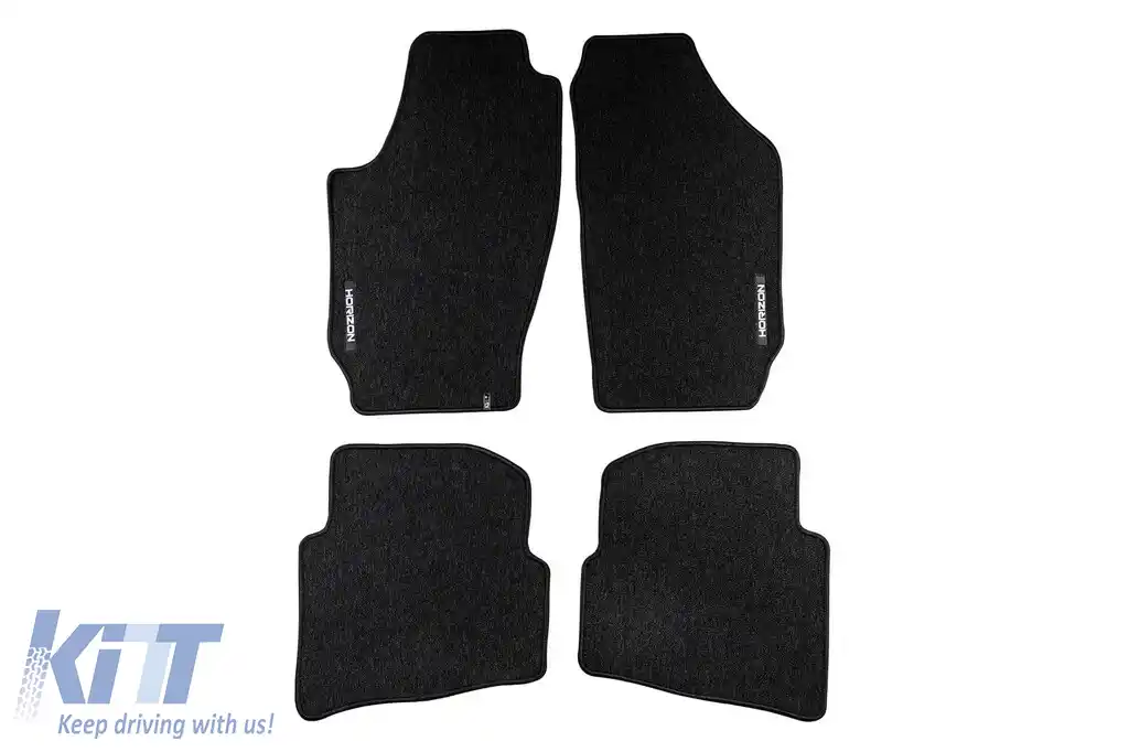 Mochete textile din seria Horizon de la Frogum potrivite pentru Skoda Fabia 1999-2008, set de 4 bucăți, negru