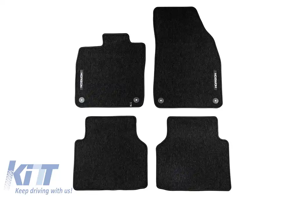 Mochete textile din seria Horizon de la Frogum potrivite pentru Skoda Enyaq Coupe după 2020, set de 4 piese, negru