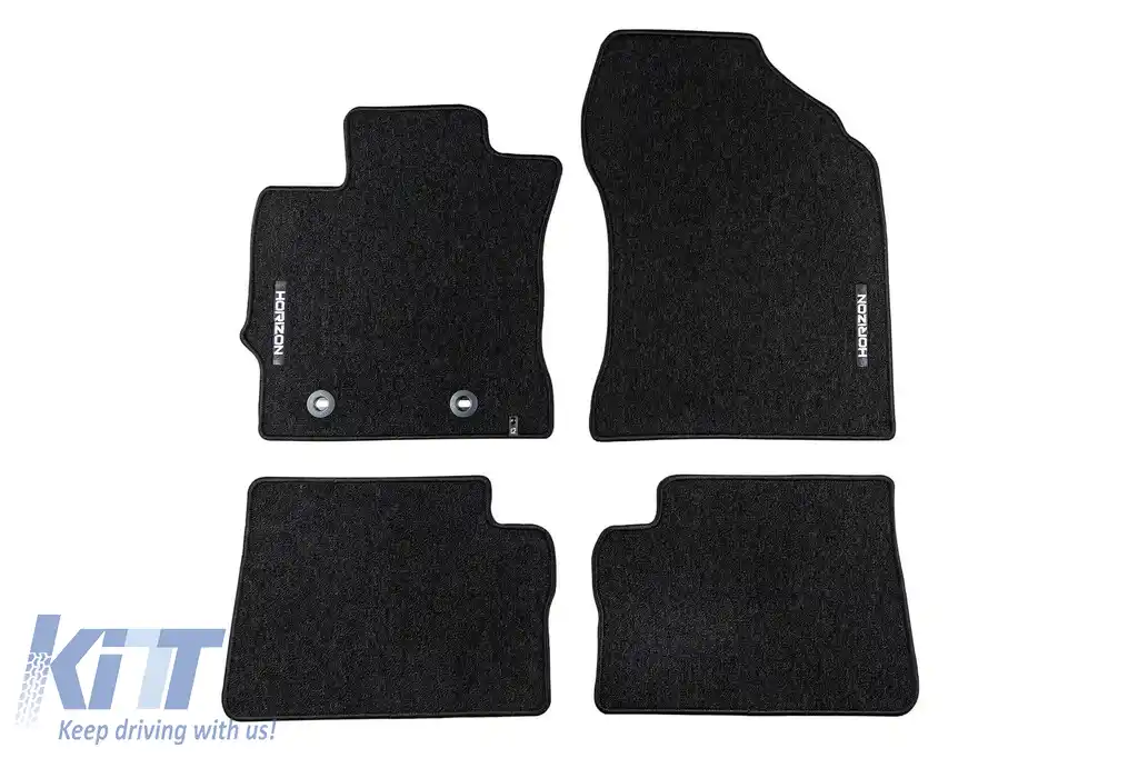 Mochete textile din seria Horizon de la Frogum potrivite pentru Toyota Auris 2012-2018, set de 4 bucăți, negru