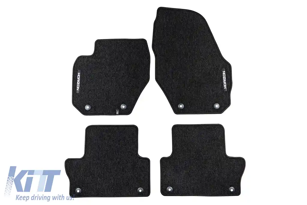 Mochete textile din seria Horizon de la Frogum potrivite pentru Volvo XC60 2008-2014, set de 4 bucăți, negru