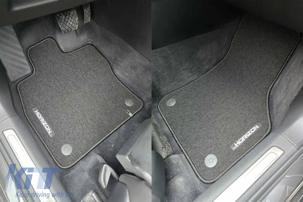 Mochete textile din seria Horizon de la Frogum, potrivite pentru Volkswagen Golf Sportsvan 2014-2020, Passat B8 2012-2020, Skoda Octavia după 2019, set de 4 bucăți, negru-image-6255458