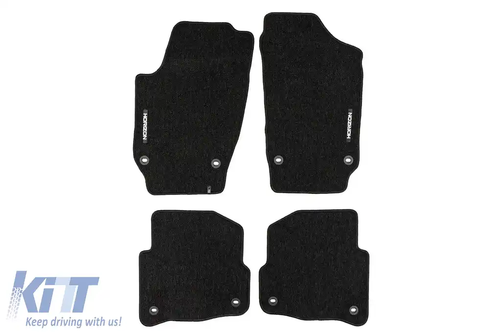 Mochete textile din seria Horizon de la Frogum potrivite pentru Volkswagen Passat B6 2005-2010, Passat B7 2010-2014, set de 4 bucăți, negru