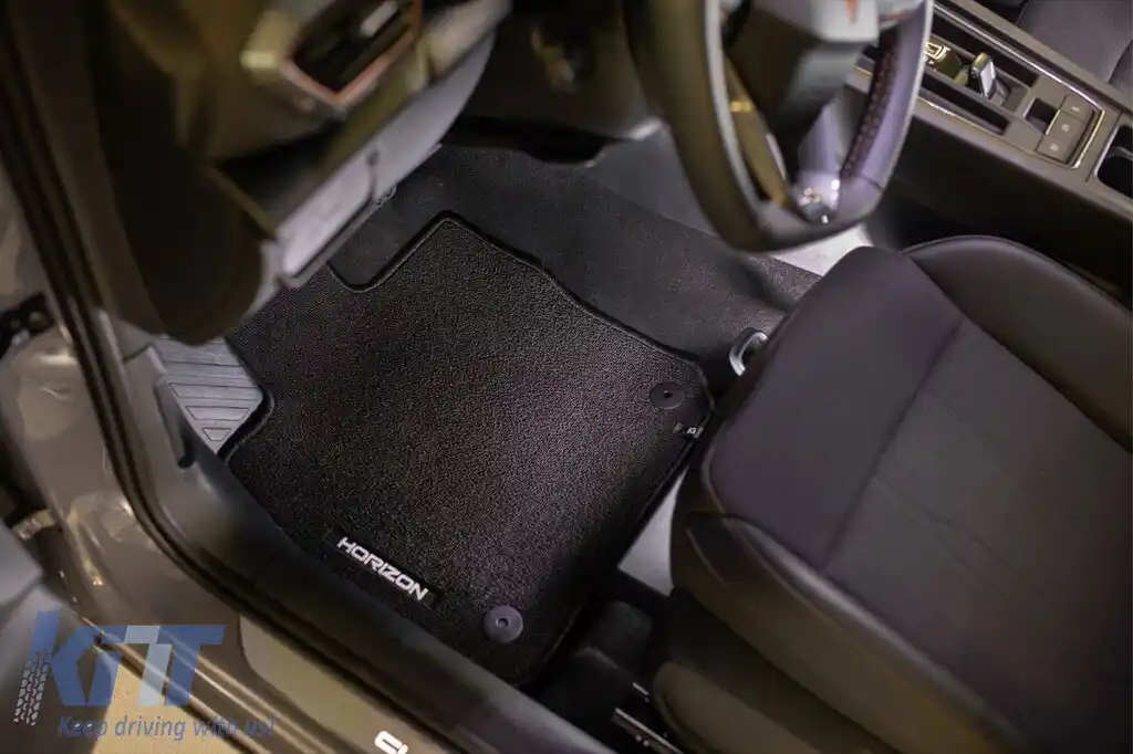 Mochete textile din seria Horizon de la Frogum potrivite pentru Volkswagen Polo 2009-2017, Skoda Fabia 2014-2021, Seat Ibiza 2008-2017, set de 4 piese, negru-image-6255487