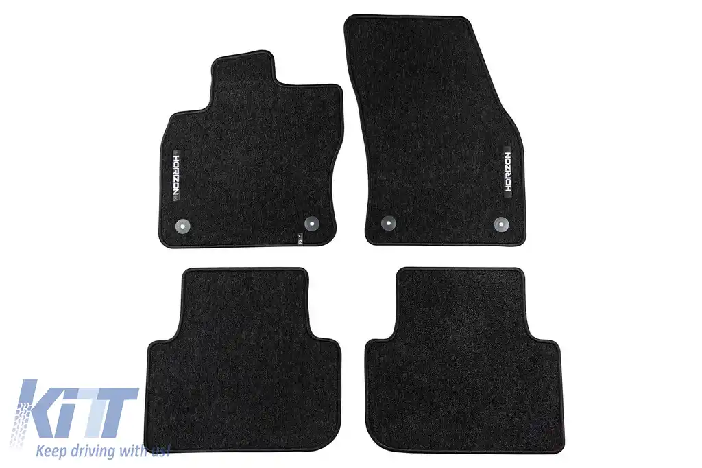 Mochete textile din seria Horizon de la Frogum potrivite pentru Volkswagen Tiguan 2016-2024, set de 4 bucăți, negre