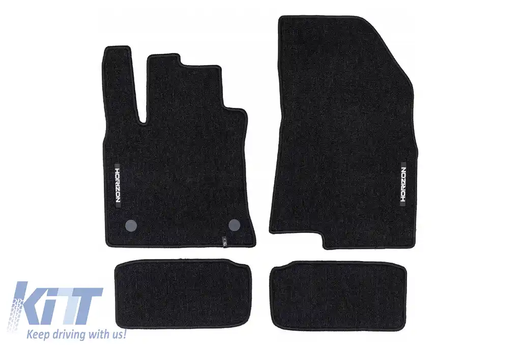 Mochete textile din seria Horizon de la Frogum potrivite pentru Dacia Sandero după 2020, set de 4 bucăți, negru