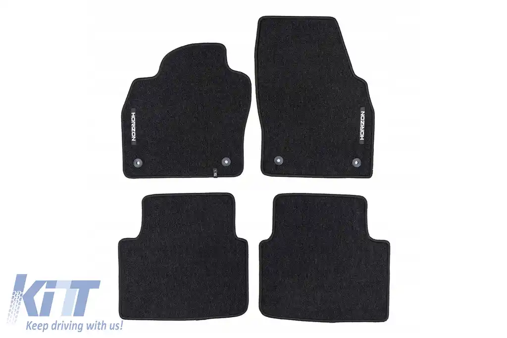 Mochete textile din seria Horizon de la Frogum potrivite pentru Skoda Kamiq după 2019, set de 4 bucăți, negru