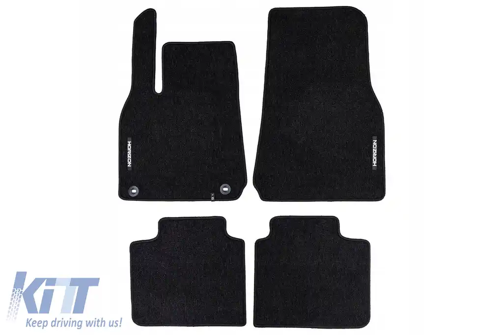 Mochete textile din seria Horizon de la Frogum potrivite pentru Tesla Model Y 2020-2025, set de 4 bucăți, negru