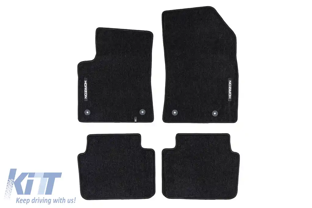 Mochete textile din seria Horizon de la Frogum potrivite pentru Citroen C3 Aircross 2017-2024, set de 4 piese, negru