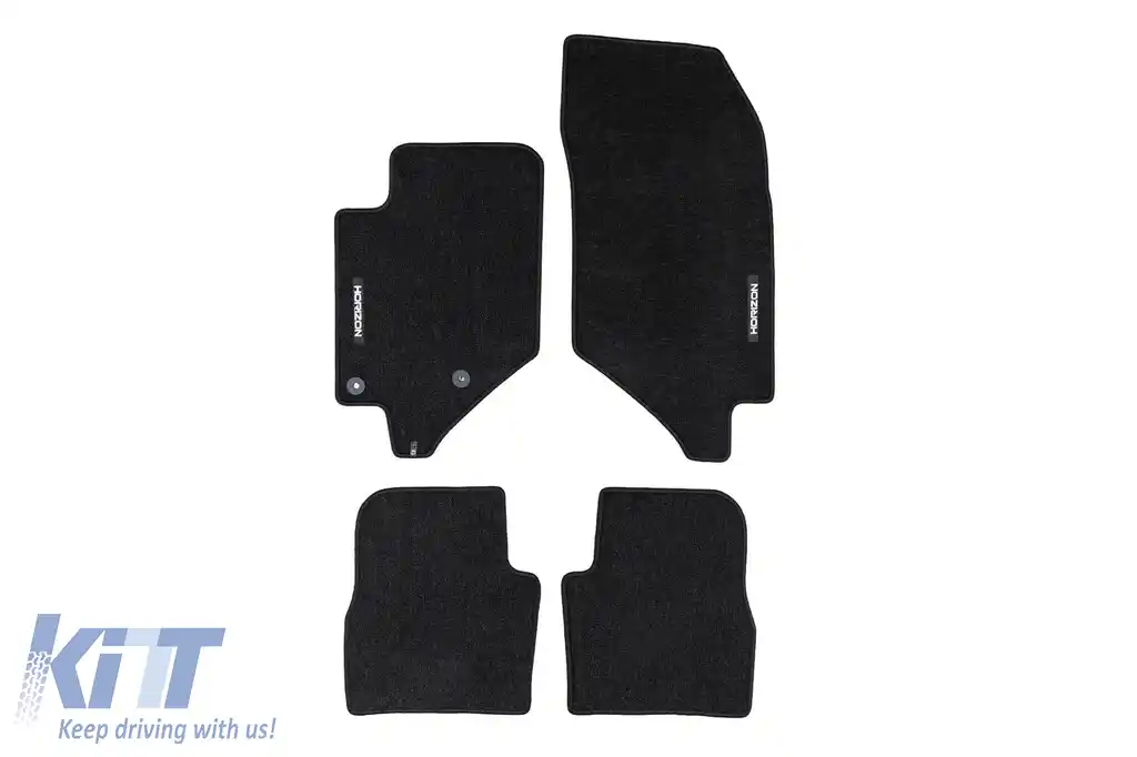 Mochete textile din seria Horizon de la Frogum potrivite pentru Citroen C4 hatchback, C4 X după 2020, set de 4 bucăți, negru