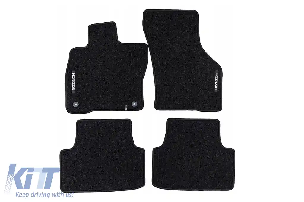 Mochete textile din seria Horizon de la Frogum potrivite pentru Seat Cupra Formentor, Seat Cupra Leon după 2020, set de 4 bucăți, negru