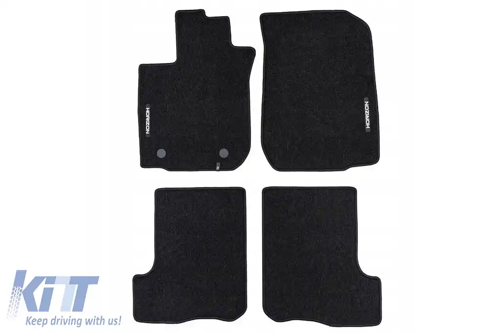 Mochete textile din seria Horizon de la Frogum potrivite pentru Dacia Sandero 2016-2020, set de 4 bucăți, negre