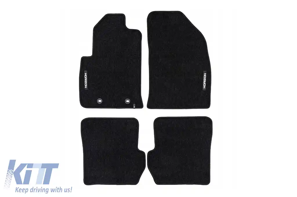 Mochete textile din seria Horizon de la Frogum potrivite pentru Ford Fiesta 2005-2008, Fusion 2005-2012, set de 4 bucăți, negru