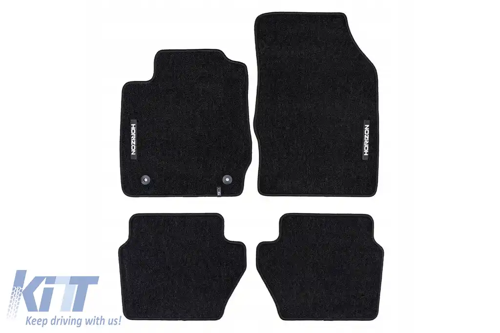 Mochete textile din seria Horizon de la Frogum potrivite pentru Ford Fiesta 2017-2023, set de 4 bucăți, negru