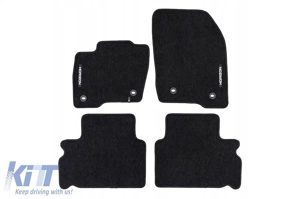 Mochete textile din seria Horizon de la Frogum potrivite pentru Ford Galaxy, S-MAX 2006-2014, set de 4 bucăți, negru