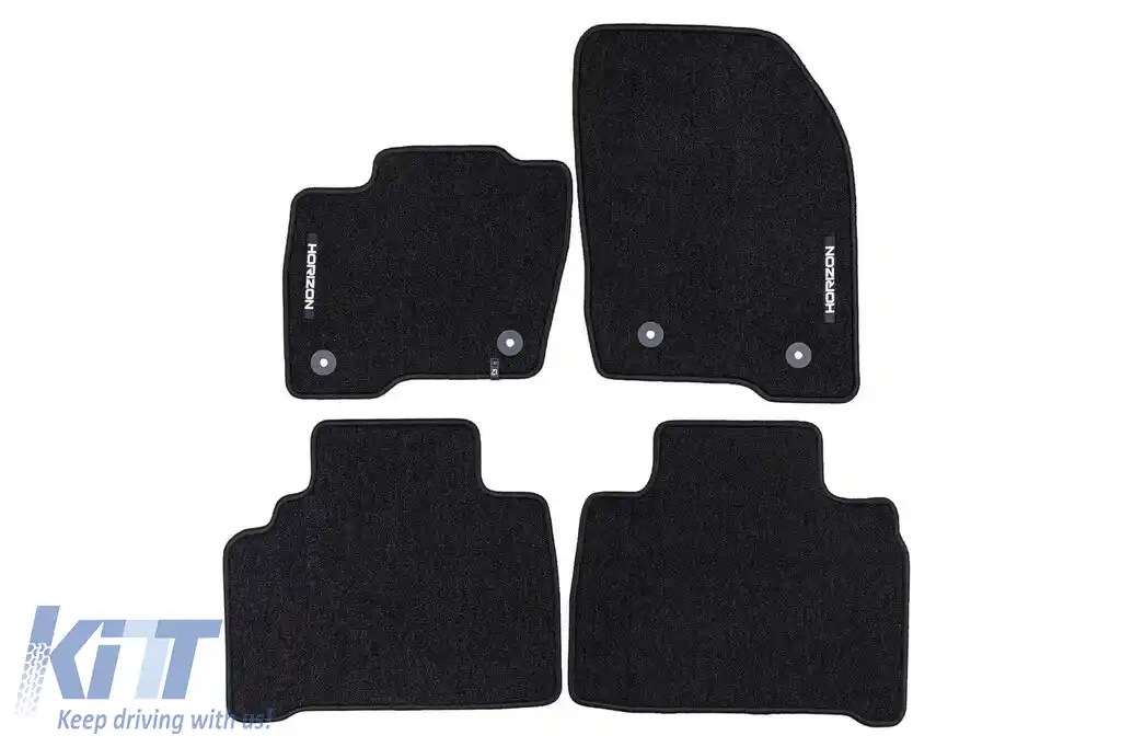 Mochete textile din seria Horizon de la Frogum potrivite pentru Ford Galaxy, S-MAX 2014-2023, set de 4 bucăți, negru