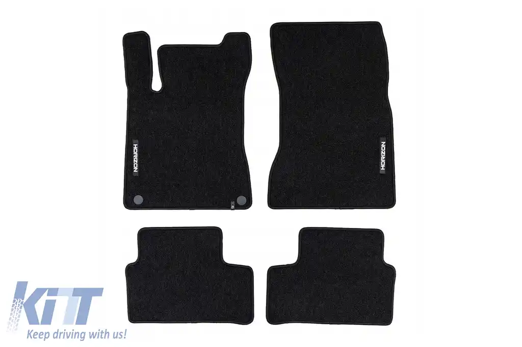 Mochete textile din seria Horizon de la Frogum potrivite pentru Mercedes A class W177, B class W247 după 2018, set de 4 bucăți, negru