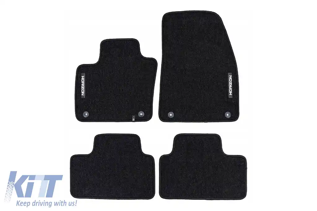 Mochete textile din seria Horizon de la Frogum potrivite pentru Volvo XC40 după 2017, set de 4 bucăți, negru