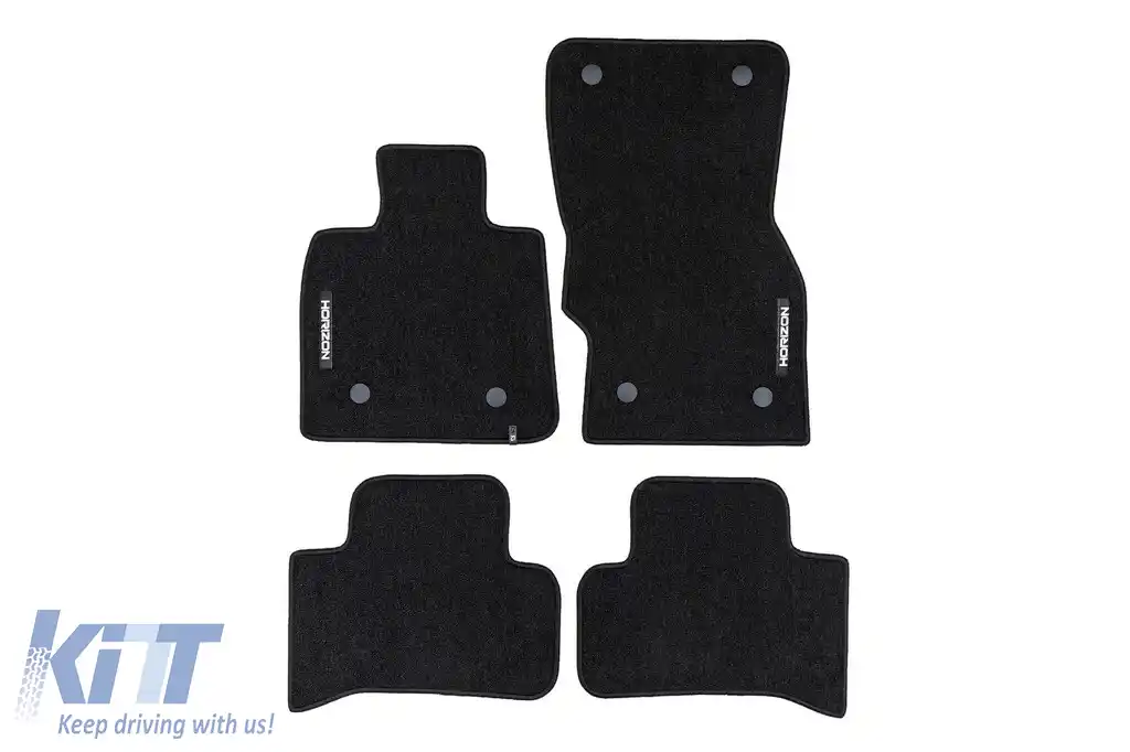 Mochete textile din seria Horizon de la Frogum potrivite pentru Alfa Romeo Stelvio după 2016, set de 4 bucăți, negru