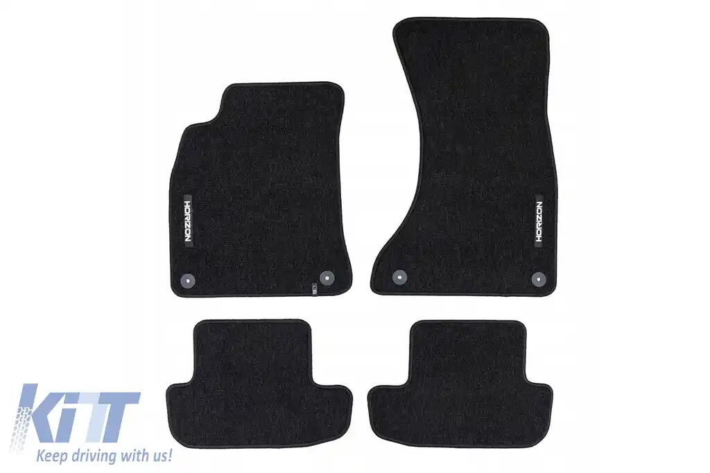 Mochete textile din seria Horizon de la Frogum potrivite pentru Audi A5 8T 2007-2016, set de 4 piese, negru