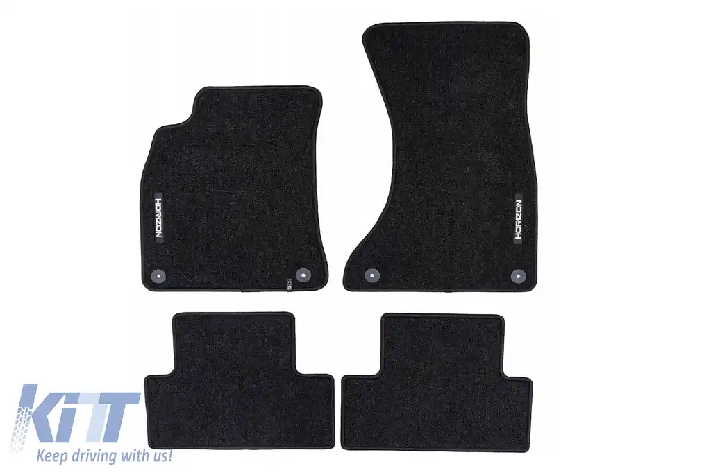 Mochete textile din seria Horizon de la Frogum potrivite pentru Audi A5 Sportback 8T 2009-2016, set de 4 bucăți, negru