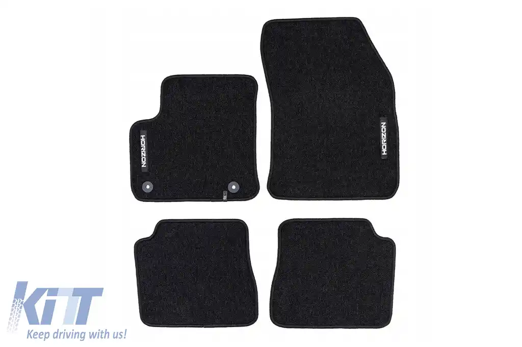 Mochete textile din seria Horizon de la Frogum potrivite pentru Citroen E-C4 hatchback după 2020, set de 4 bucăți, negru