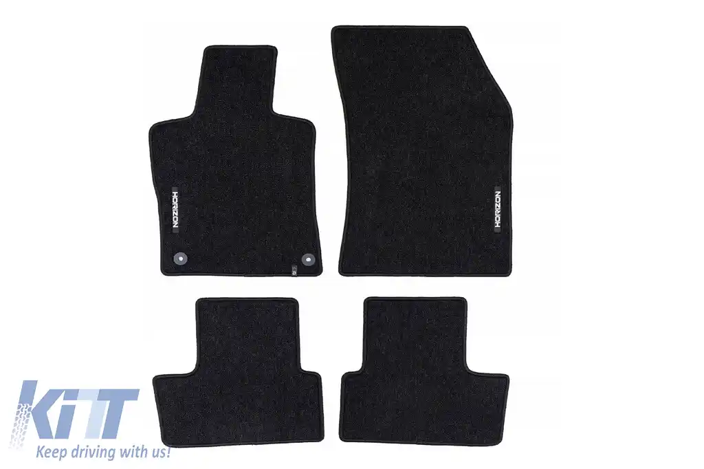 Mochete textile din seria Horizon de la Frogum potrivite pentru Citroen DS4 după 2021, set de 4 bucăți, negru