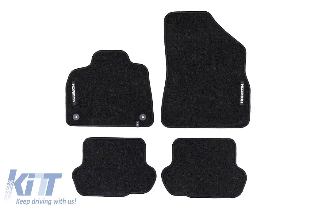 Mochete textile din seria Horizon de la Frogum potrivite pentru Citroen DS5 2011-2015, set de 4 bucăți, negru