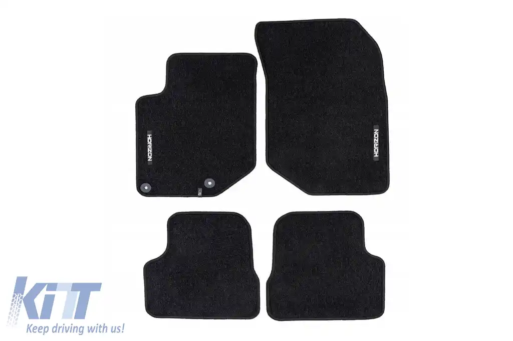 Mochete textile din seria Horizon de la Frogum potrivite pentru Citroen DS3 Crossback după 2018, set de 4 bucăți, negru