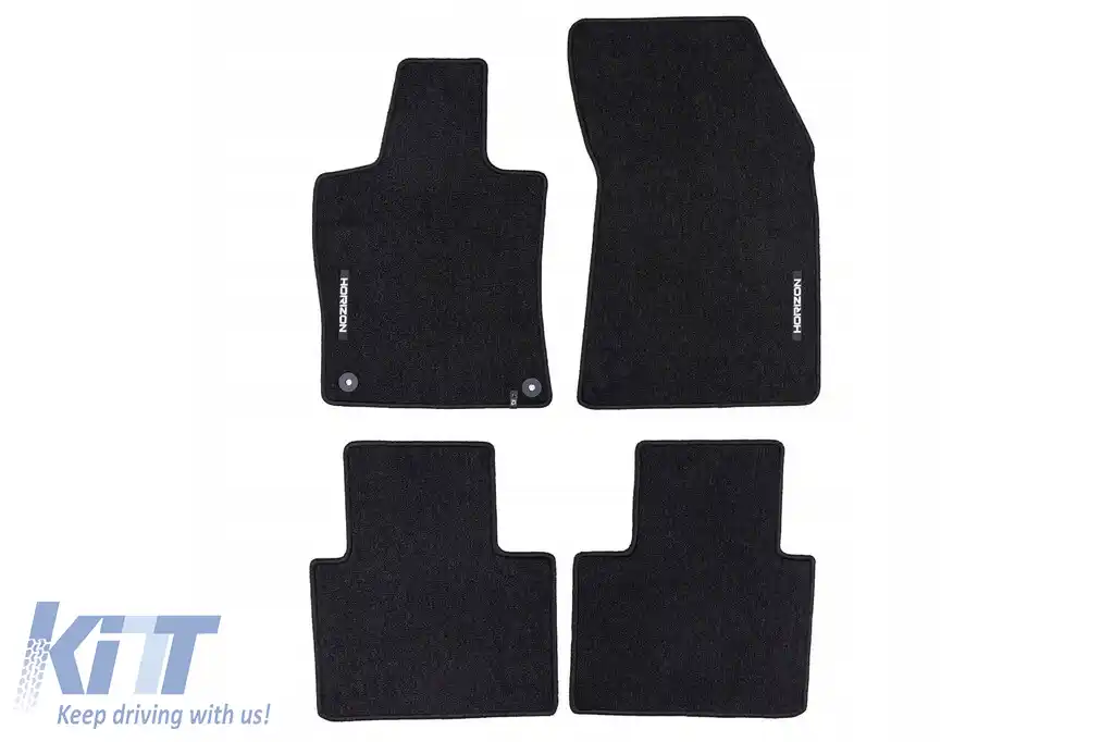 Mochete textile din seria Horizon de la Frogum potrivite pentru Citroen C5 X după 2021, set de 4 bucăți, negru