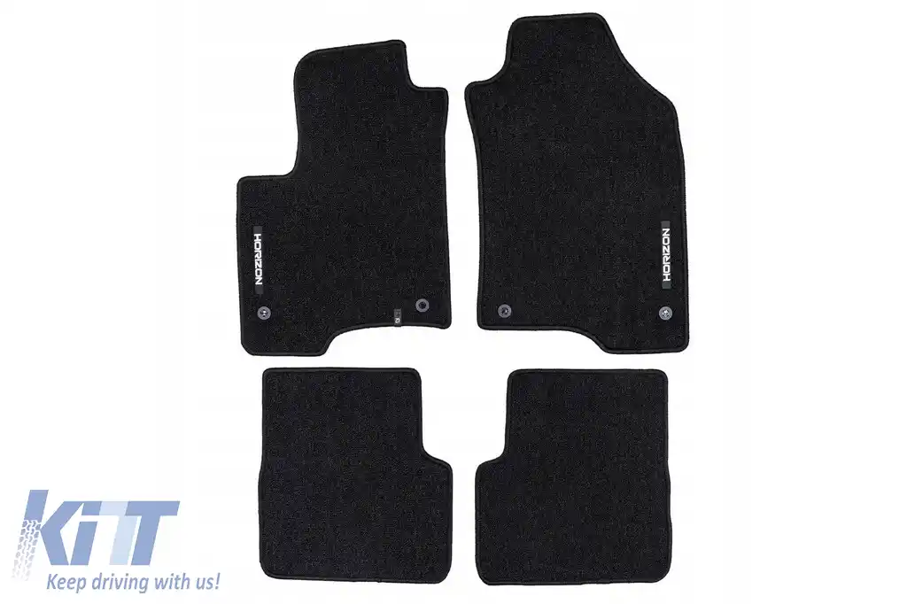 Mochete textile din seria Horizon de la Frogum potrivite pentru Fiat Panda după 2020, set de 4 bucăți, negre