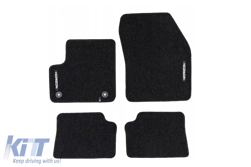 Mochete textile din seria Horizon de la Frogum potrivite pentru Fiat 600E după 2023, set de 4 bucăți, negre
