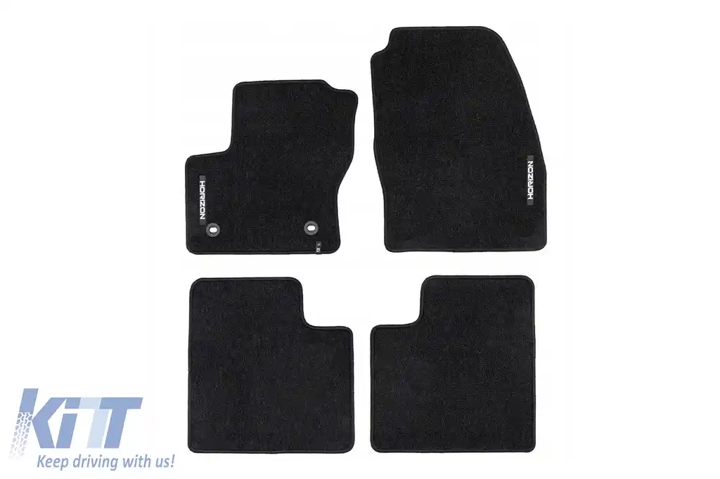 Mochete textile din seria Horizon de la Frogum potrivite pentru Ford Grand C-MAX 2010-2015, set de 4 bucăți, negru