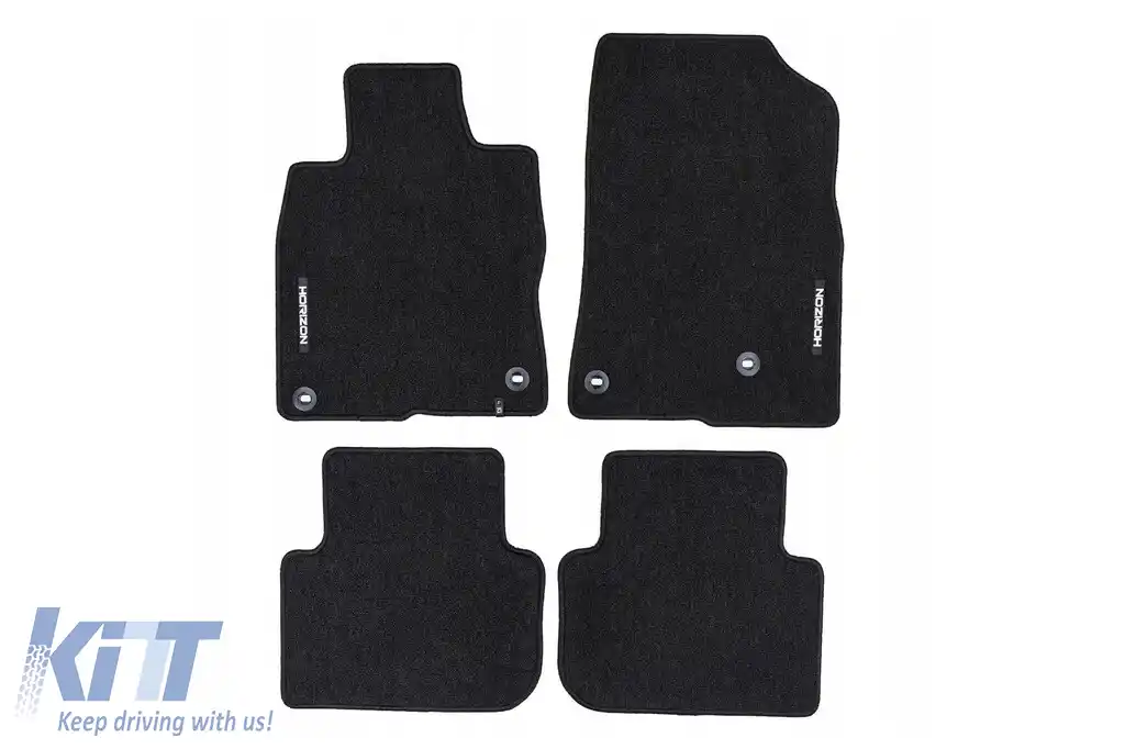 Mochete textile din seria Horizon de la Frogum potrivite pentru Honda Civic X 2015-2021, set de 4 bucăți, negru