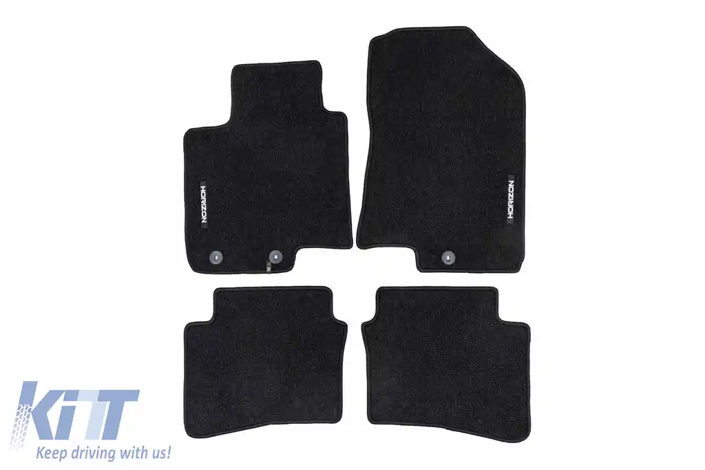 Mochete textile din seria Horizon de la Frogum potrivite pentru Hyundai i20 2014-2020, set de 4 bucăți, negru