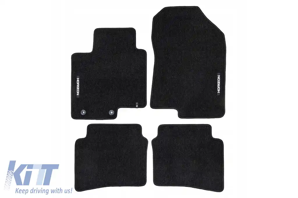 Mochete textile din seria Horizon de la Frogum potrivite pentru Hyundai i20 după 2020, set de 4 bucăți, negru