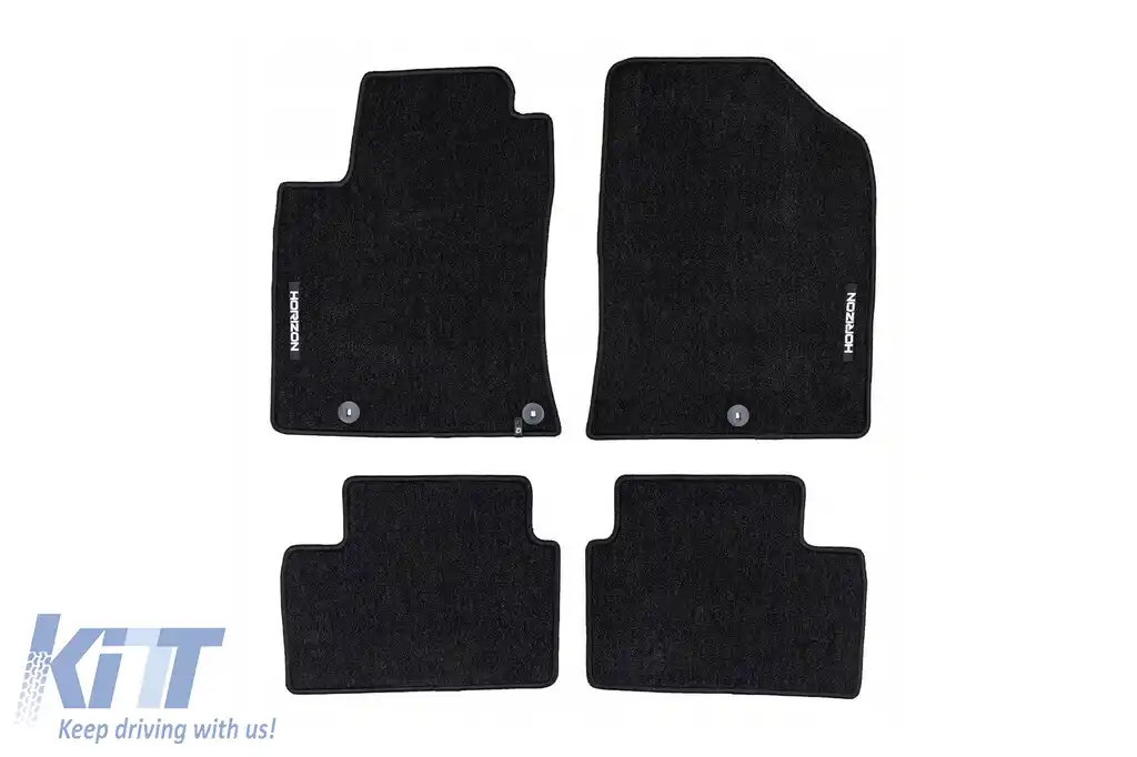 Mochete textile din seria Horizon de la Frogum potrivite pentru Hyundai i30 Hybrid după 2017, set de 4 bucăți, negru