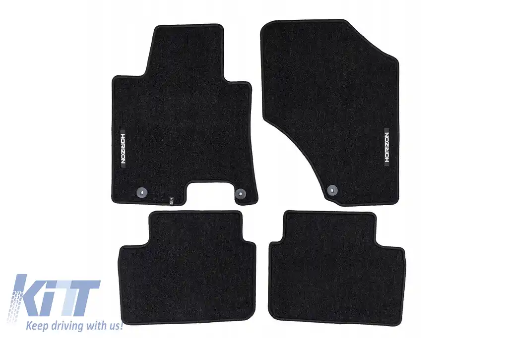 Mochete textile din seria Horizon de la Frogum potrivite pentru Hyundai i30 după 2017, set de 4 bucăți, negru
