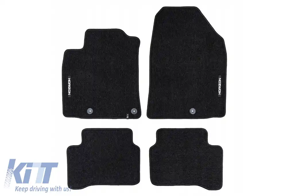 Mochete textile din seria Horizon de la Frogum potrivite pentru Hyundai IONIQ 2016-2022, set de 4 bucăți, negru
