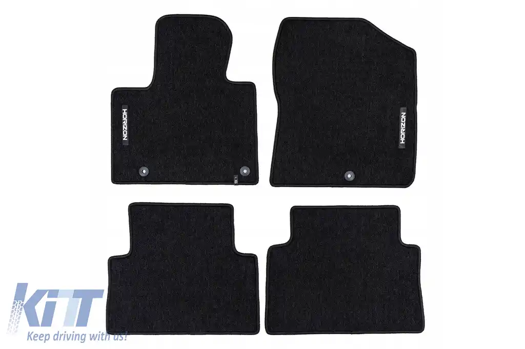Mochete textile din seria Horizon de la Frogum potrivite pentru Hyundai Santa Fe 2018-2023, set de 4 bucăți, negru